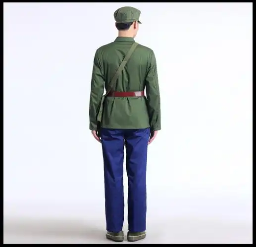 65式士兵军套装老65式涤卡的确良空军军衣装65式怀旧老兵聚会服上绿下