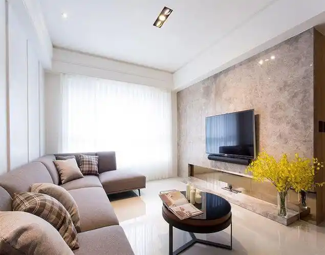 现代简约三居室客厅背景墙装修效果图大全#489460701