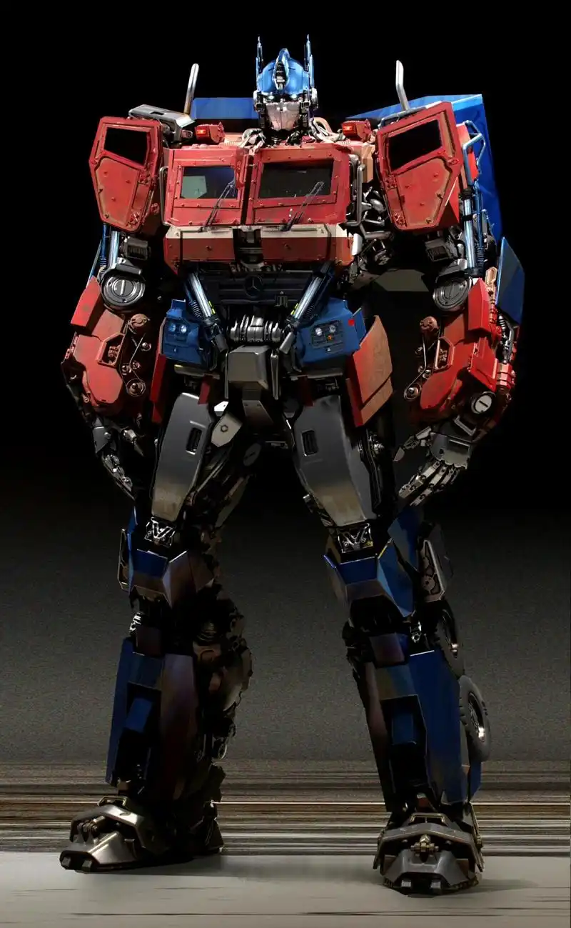 电影《变形金刚:超能勇士崛起》擎天柱早期概念设定图,擎天柱的人形和