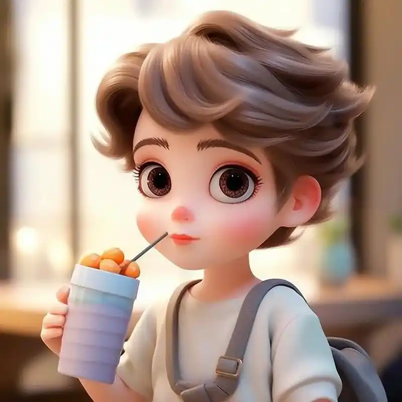 midjourney 3d卡通头像 色彩丰富的3d卡通人物头像,看着很治愈.