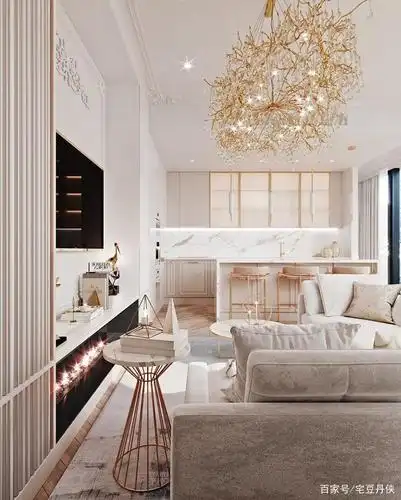 干净的白金色系装修!现代轻奢风小户型设计