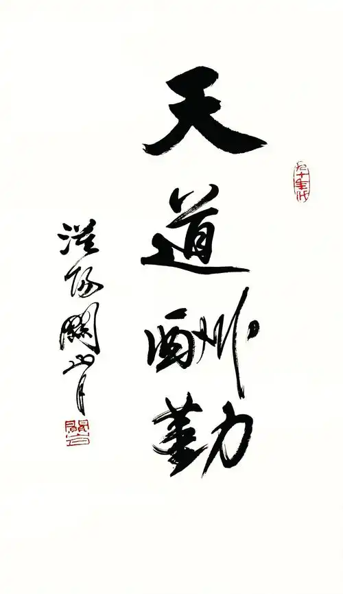 关山月书法天道酬勤真迹扫描大图超高清书画图片下载