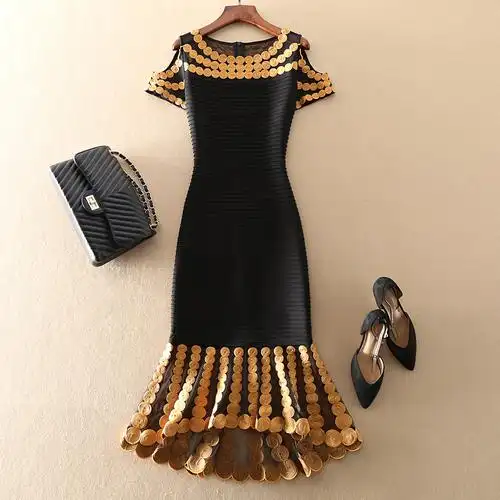 欧美高端大码女装网纱重工剌绣优雅气质礼服女裙子显瘦春夏连衣裙