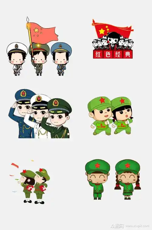 创意军人部队免抠素材素材