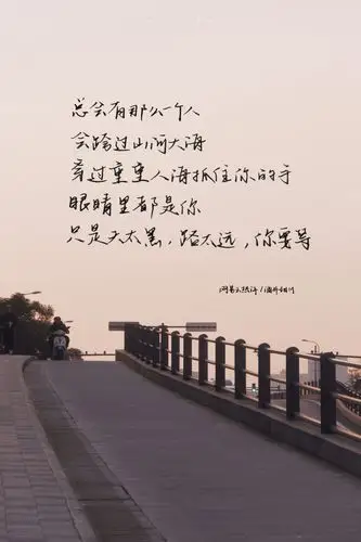 山河大海,穿过重重人海抓到你的手,眼睛里都是你,只是天太黑,路太远
