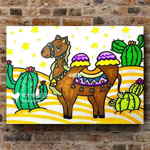 4661516615骆驼97儿童创意画