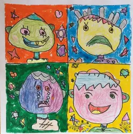 少儿书画作品-喜怒哀乐/儿童书画作品喜怒哀乐欣赏_中国少儿美术教育