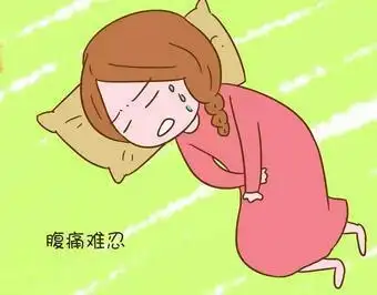 妈妈怀孕肚子痛简笔画