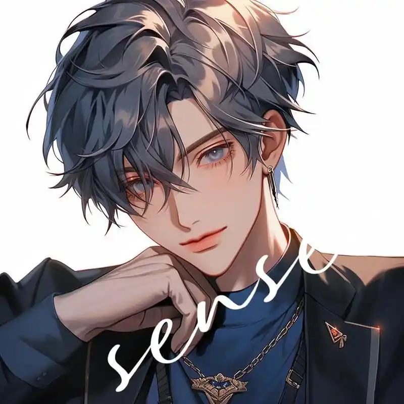 男生头像|帅气的动漫蓝发男头