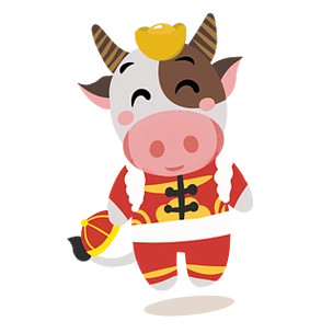 宝宝拉拉c4d卡通可爱奶牛模型吉祥物牛年2021年中国农历新年占星生肖