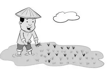 春耕风景简笔画图片简笔画春耕幼儿农民耕地简笔画古代农耕收成简笔画