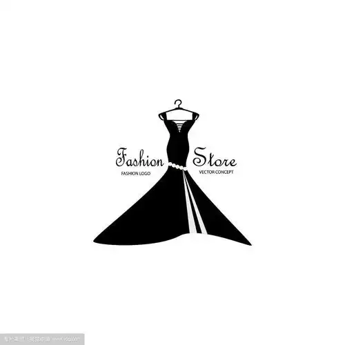 时装店标志设计与服装衣架