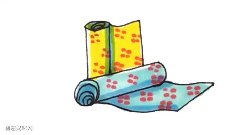 布匹简笔画画法步骤