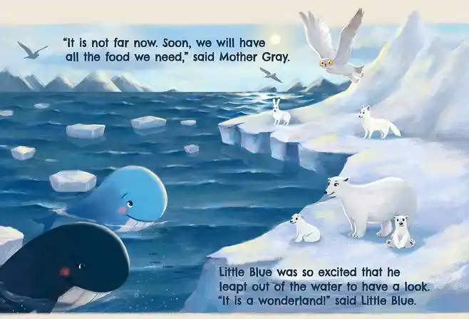 mother gray and little blue adventure app : logo, illiustrations