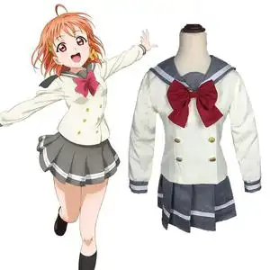 love live水团cosplay服装 aqours秋冬季校服jk服制服水手服定制