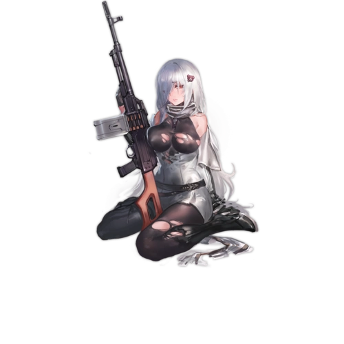 少女前线官方人物立绘图片之机枪类四星含大破图鉴