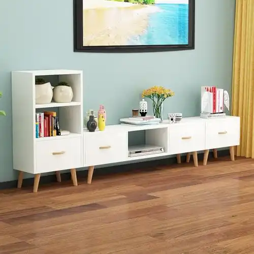 电视柜组合墙柜实木简约现代客厅卧室地柜小户型经济北欧电视机柜闪电