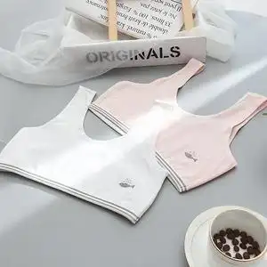 女生小背心发育内衣夏季全棉图片
