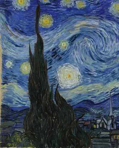 星夜thestarrynight梵高vincentvangogh油画作品欣赏