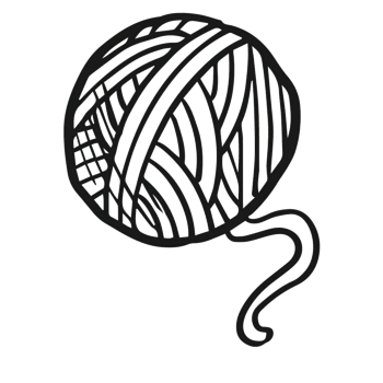 红色与黄色的毛线团矢量素材