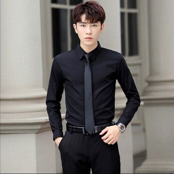 荒秋西装西裤套装男求职正装两白衬衣衬衫裤面试职业装毕业照定制黑色