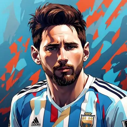 ai生成的梅西动漫风头像!
