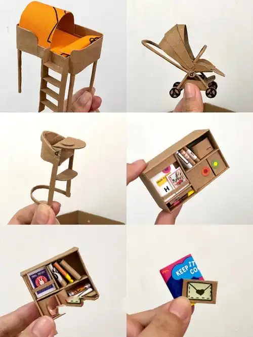 创意手工diy废纸箱制作小房子—儿童房