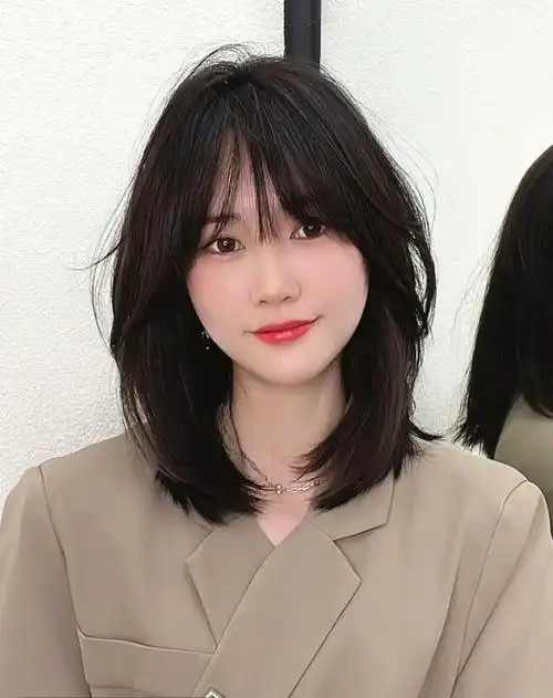 锁骨发锁骨发77法式刘海真的太减龄了不