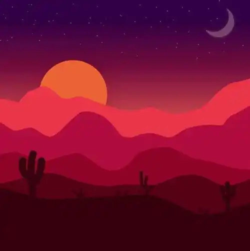 水粉画日落渐变色水粉画日落渐变色教程