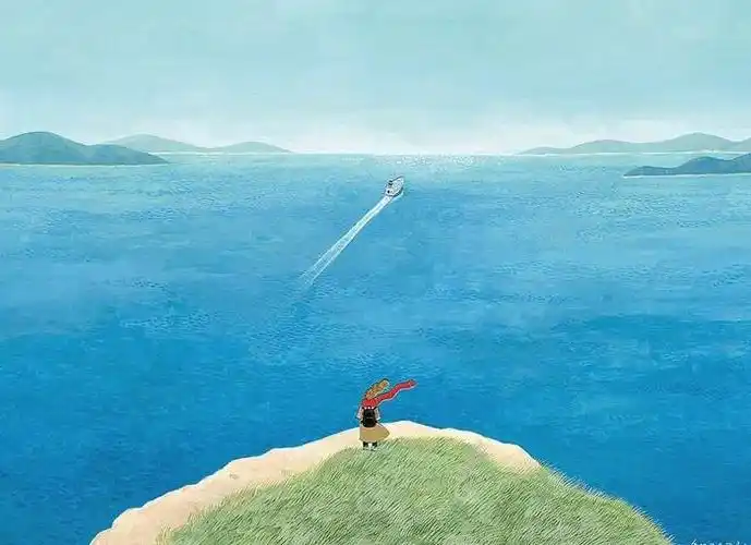 一组清新的蓝色系绘画作品欣赏