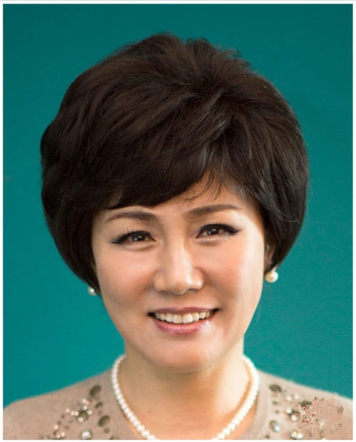 中老年人假发女短发蓬松短卷发 真人发丝黑色妈妈化疗整顶假发套