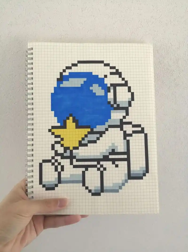 尺寸:36*45 网格本:a4 #像素画 - 抖音