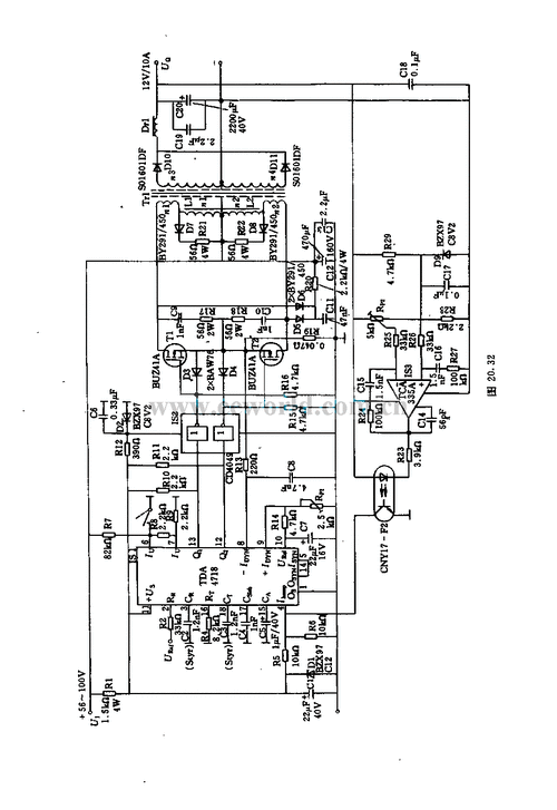 80v—12v/10a直流电压变换器 --电子电路图--电子工程世界网