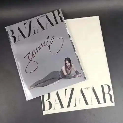 jennie 签名bazaar21年四月e版封面杂志 含芭莎包