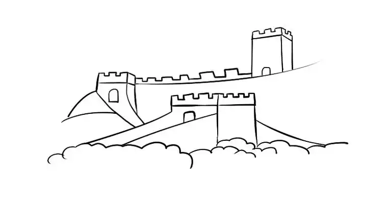 长城简笔画一等奖 - 简单简笔画
