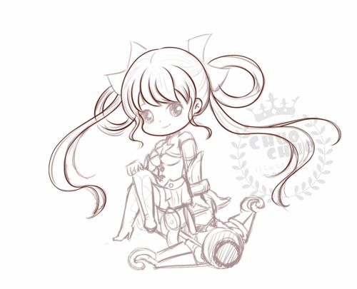 原创王者荣耀q版孙尚香教程来啦