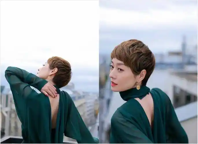 马伊琍离婚后更有魅力了,穿墨绿色上衣配半身裙,小露后背美呆了_造型