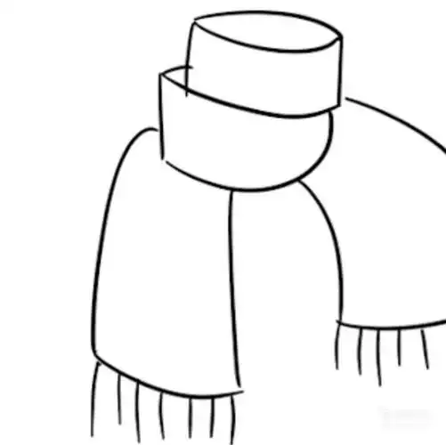 儿童简笔画教程大全围巾简笔画的画法图解