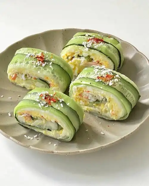 清爽低卡的黄瓜卷寿司06