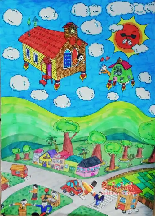 儿童科幻画《会飞的房子》赏析
