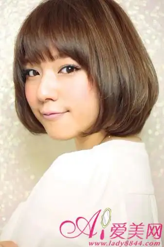 齐刘海碎发内卷波波头