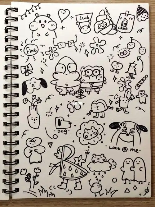 逛了一圈小红书产出的简单可爱简笔画