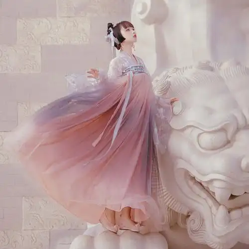 汉服风仙气学生飘逸古风女装超仙齐胸齐腰襦裙古装女秋小个子