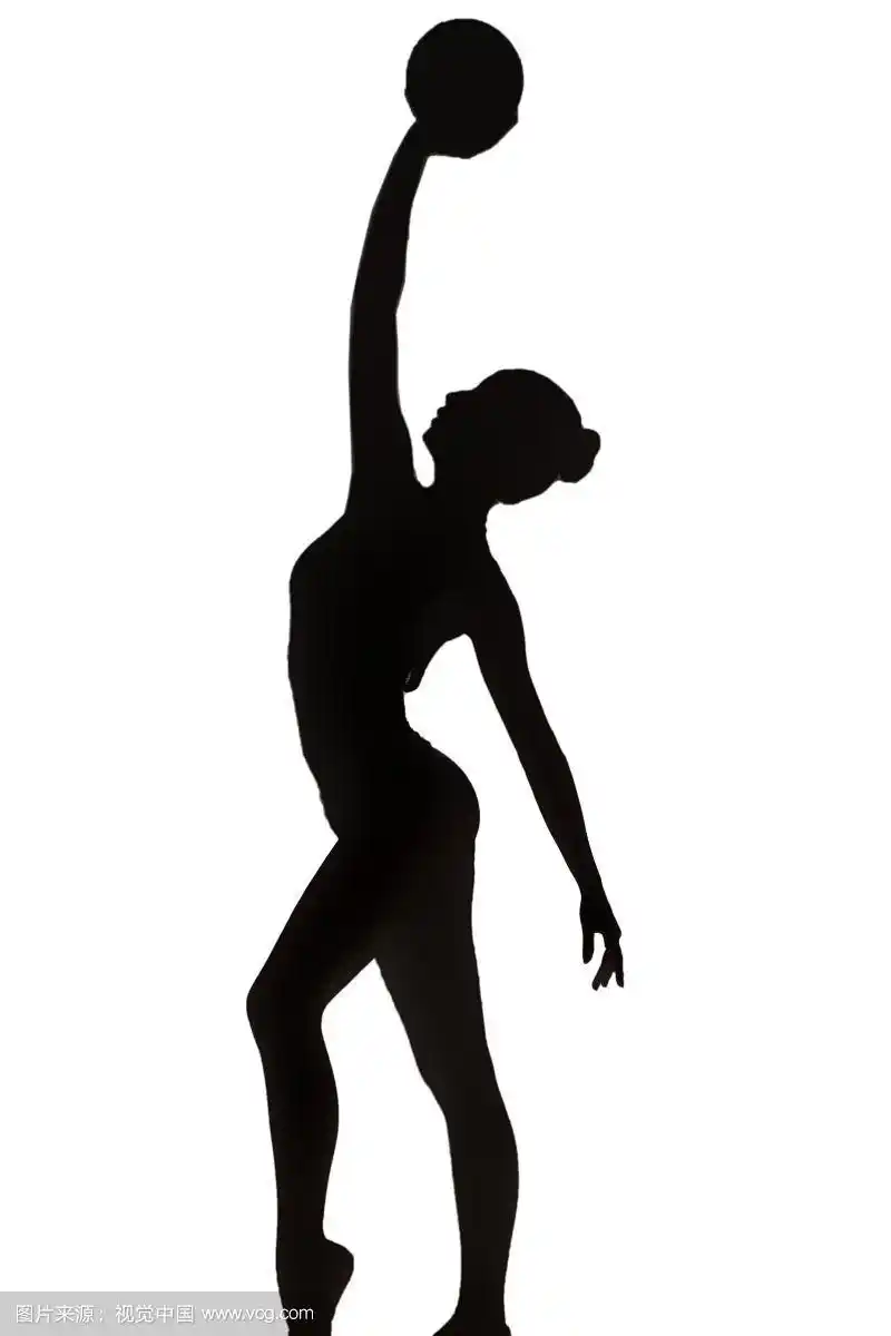 体操女运动员剪影