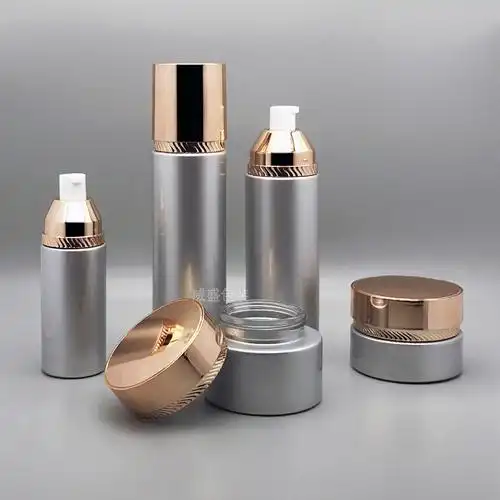 白色玻璃瓶定制 化妆品套装瓶子(图2)