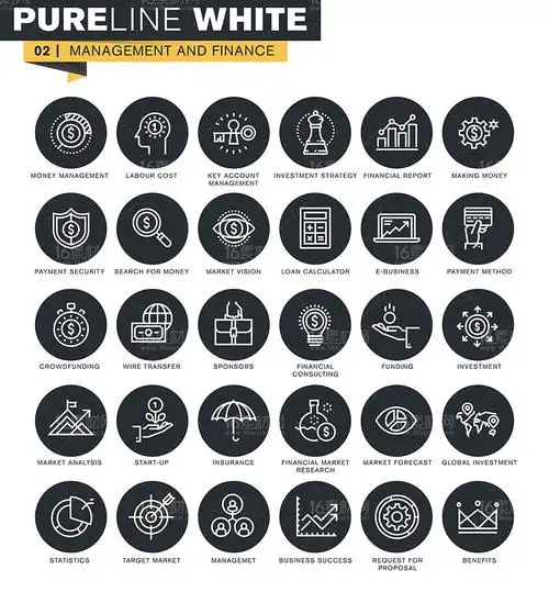 时尚线性图标设计矢量素材