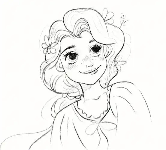 那就画个公主叭附步骤图