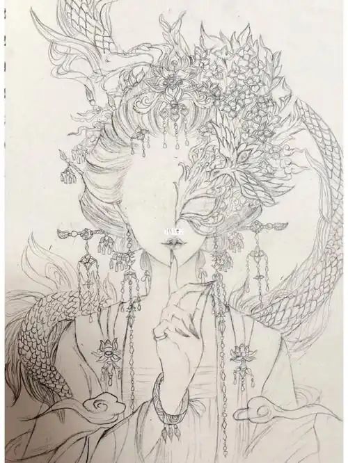 别管了我眼睛已经快瞎了凑过看看吧#半面妆  #绘画  #画画