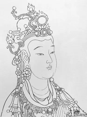 永乐宫壁画肖艳老师临创陈子奋白描陈子奋白描陈子奋白描以线造型是