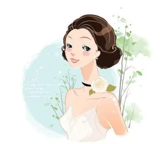 气质卡通美女图片